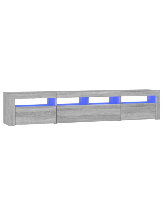 Telerialus LED-tuledega, hall sonoma tamm, 210x35x40 cm