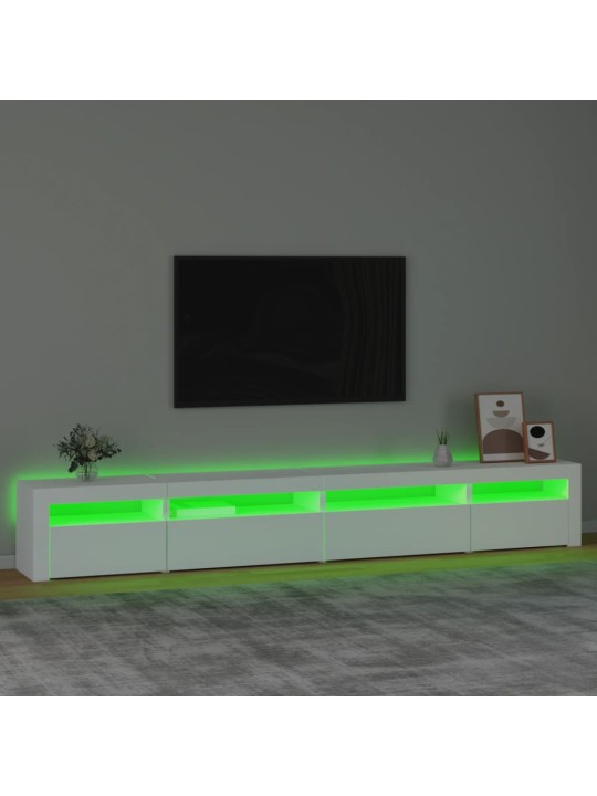 Telerialus LED-tuledega, valge, 270x35x40 cm