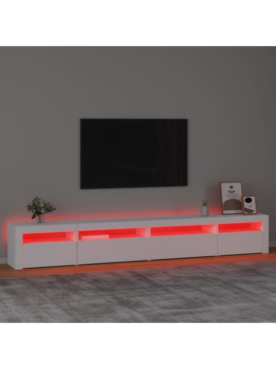 Telerialus LED-tuledega, valge, 270x35x40 cm