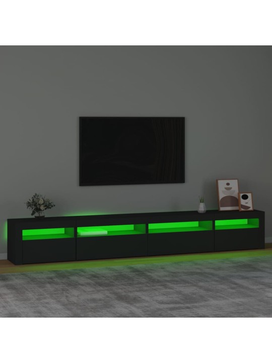 Telerialus LED-tuledega, must, 270x35x40 cm