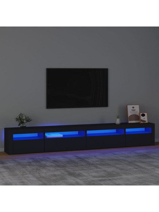 Telerialus LED-tuledega, must, 270x35x40 cm