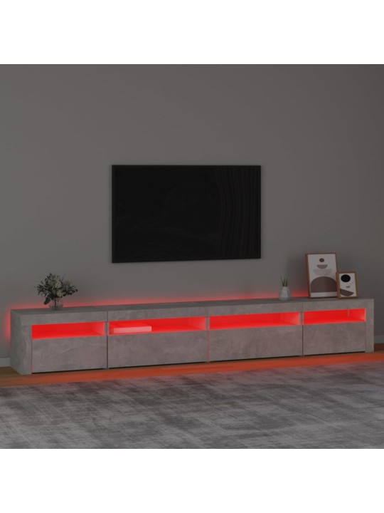 Telerialus LED-tuledega, betoonhall, 270x35x40 cm