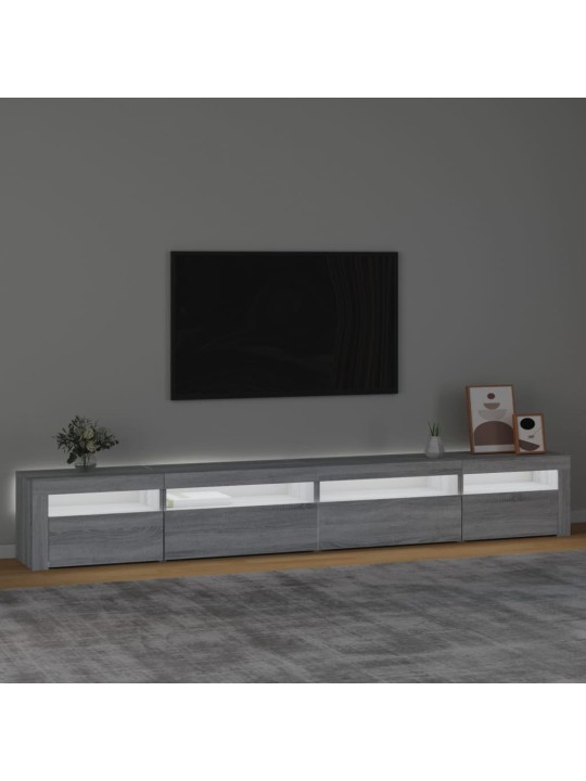 Telerialus LED-tuledega, hall sonoma tamm, 270x35x40 cm