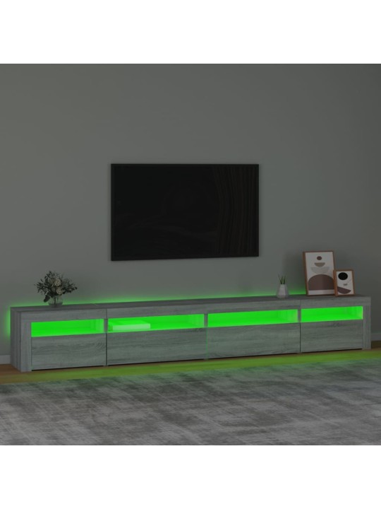 Telerialus LED-tuledega, hall sonoma tamm, 270x35x40 cm