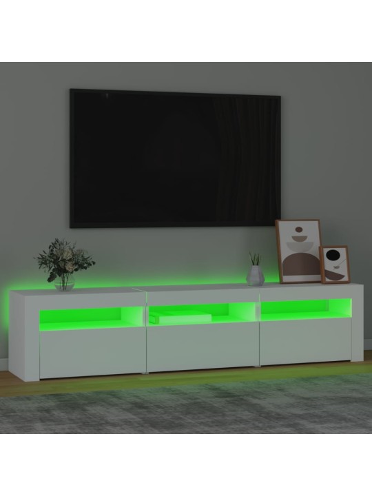 Telerialus LED-tuledega, valge, 180 x 35 x 40 cm