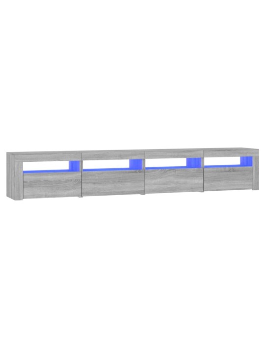 Telerialus LED-tuledega, hall sonoma tamm, 240x35x40 cm