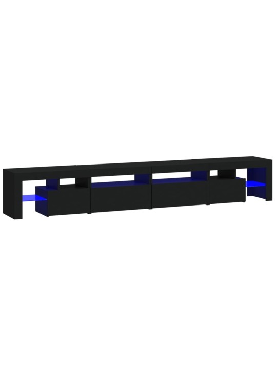 Telerialus LED-tuledega, must, 260x36,5x40 cm