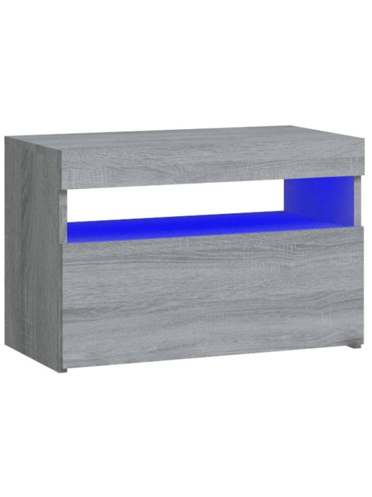 ÖÖKAPP LED-TULEDEGA 2 TK, HALL SONOMA TAMM, 60X35X40 CM