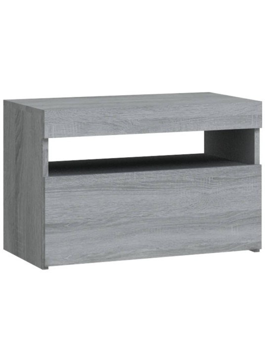 ÖÖKAPP LED-TULEDEGA 2 TK, HALL SONOMA TAMM, 60X35X40 CM