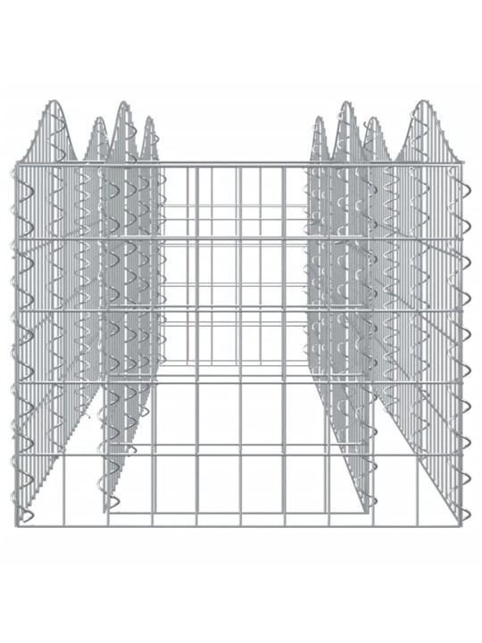 Kaarekujuline gabioon taimelava, 200x50x50 cm, tsingitud raud