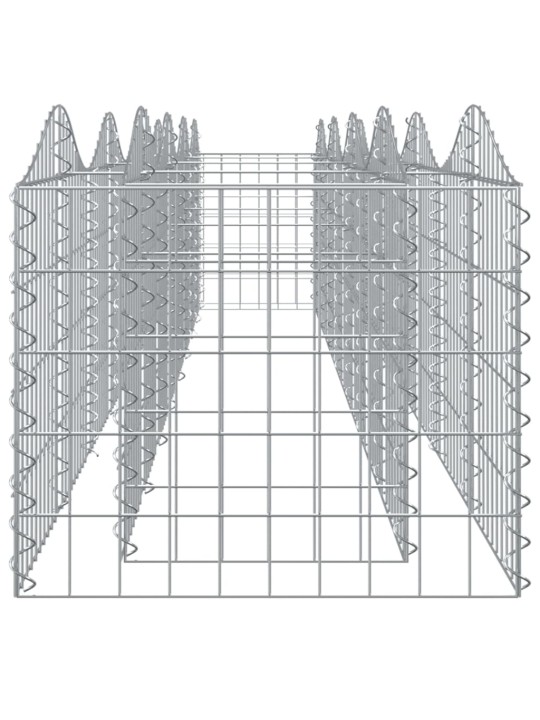 Kaarekujuline gabioon taimelava, 400x50x50 cm, tsingitud raud
