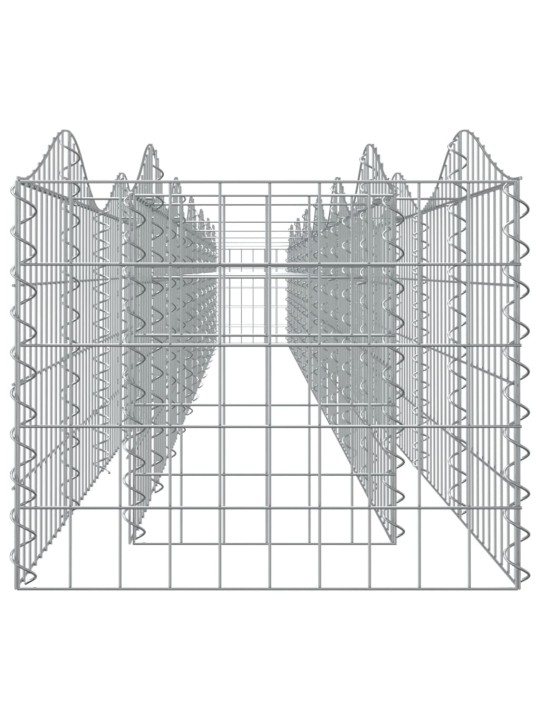 Kaarekujuline gabioon taimelava, 600x50x50 cm, tsingitud raud