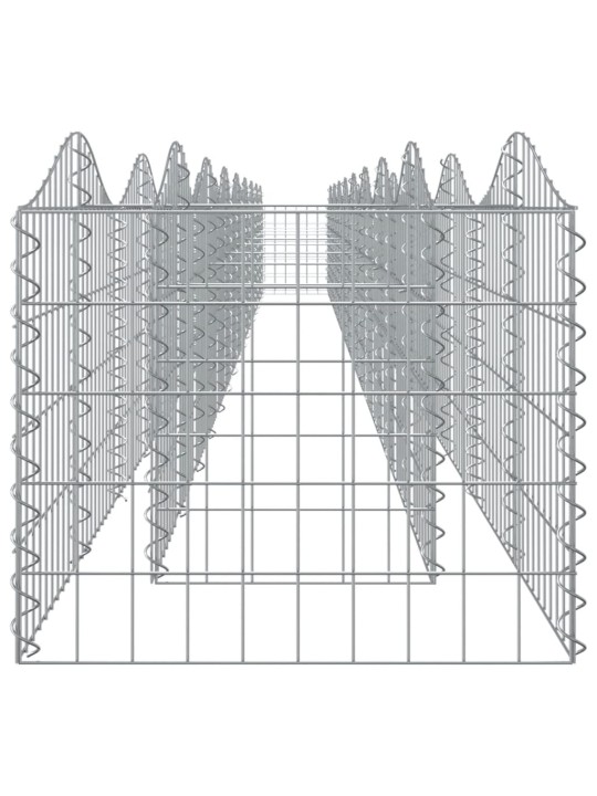 Kaarekujuline gabioon taimelava, 800x50x50 cm, tsingitud raud