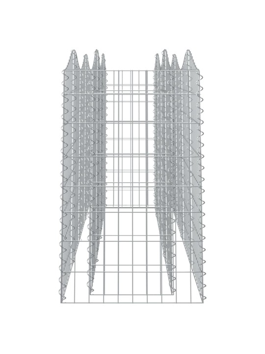 Kaarekujuline gabioon taimelava, 200x50x100 cm, tsingitud raud