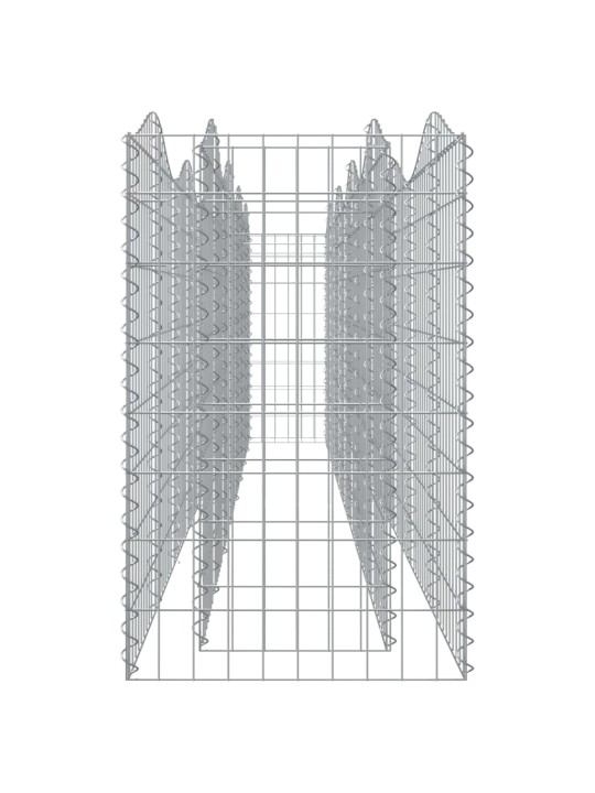 Kaarekujuline gabioon taimelava, 400x50x100 cm, tsingitud raud