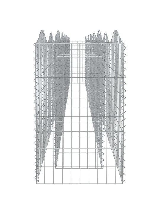 Kaarekujuline gabioon taimelava, 600x50x100 cm, tsingitud raud