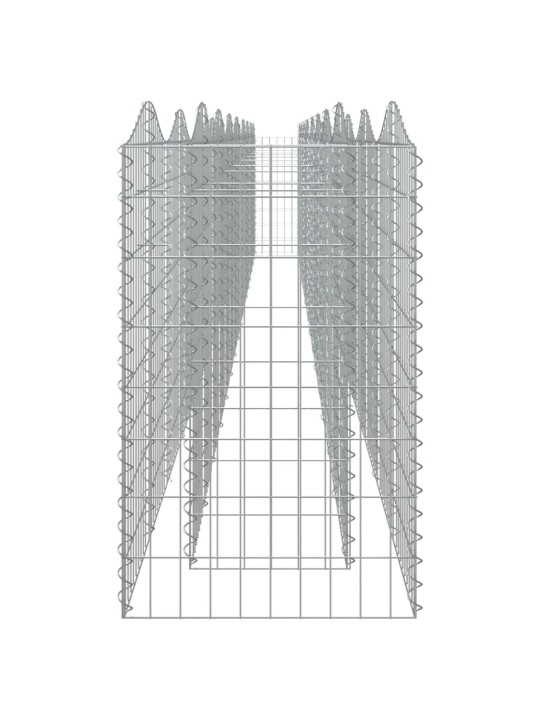 Kaarekujuline gabioon taimelava, 800x50x100 cm, tsingitud raud