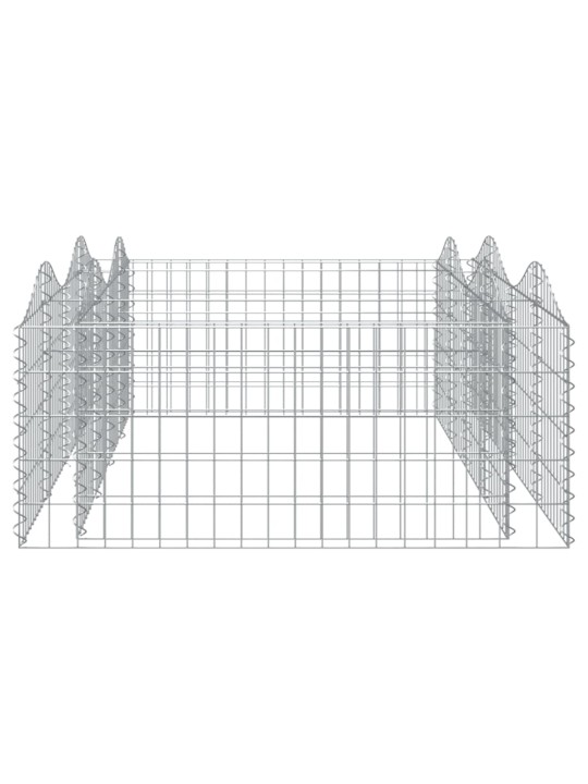 Kaarekujuline gabioon taimelava, 200x100x50 cm, tsingitud raud