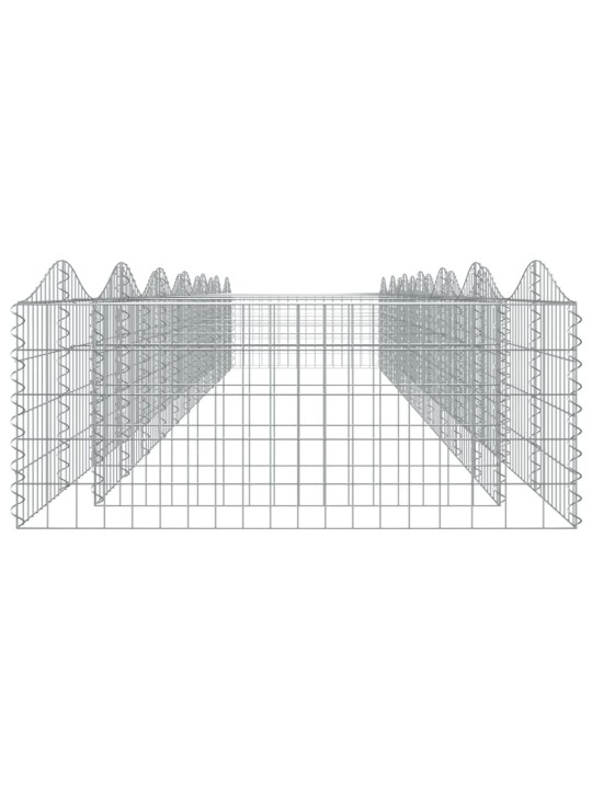 Kaarekujuline gabioon taimelava, 600x100x50 cm, tsingitud raud