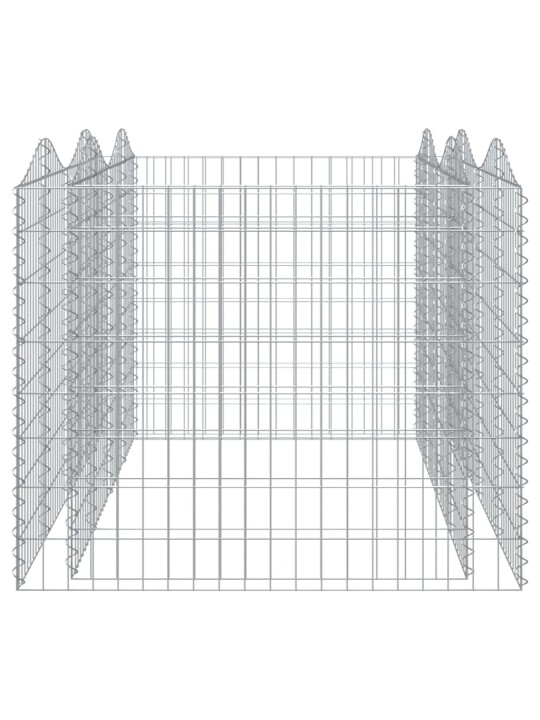 Kaarekujuline gabioon taimelava, 200x100x100 cm, tsingitud raud