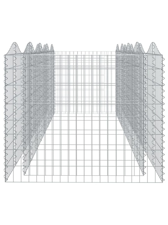 Kaarekujuline gabioon taimelava, 400x100x100 cm, tsingitud raud