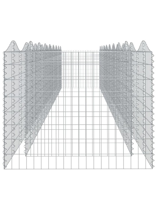 Kaarekujuline gabioon taimelava, 800x100x100 cm, tsingitud raud