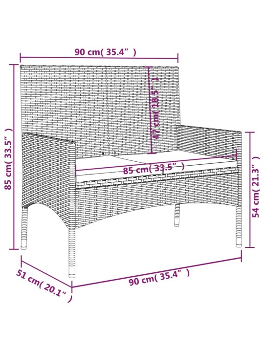 2-kohaline aiapink patjadega, must, polürotang