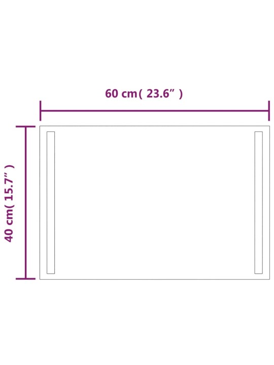 LED vannitoapeegel, 40x60 cm