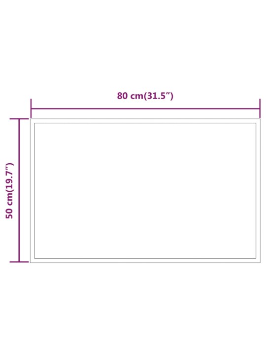 Vannitoa LED-peegel 50x80 cm