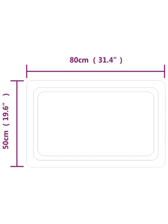 Vannitoa LED-peegel 50x80 cm