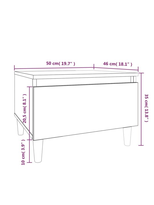 Lisalauad 2 tk, sonoma tamm, 50 x 46 x 35 cm, tehispuit