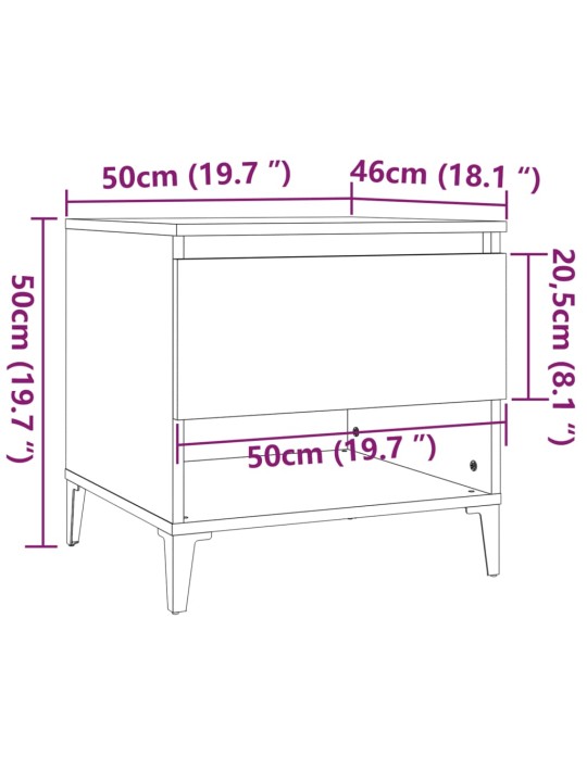 Lisalauad, 2 tk, must, 50 x 46 x 35 cm, tehispuit