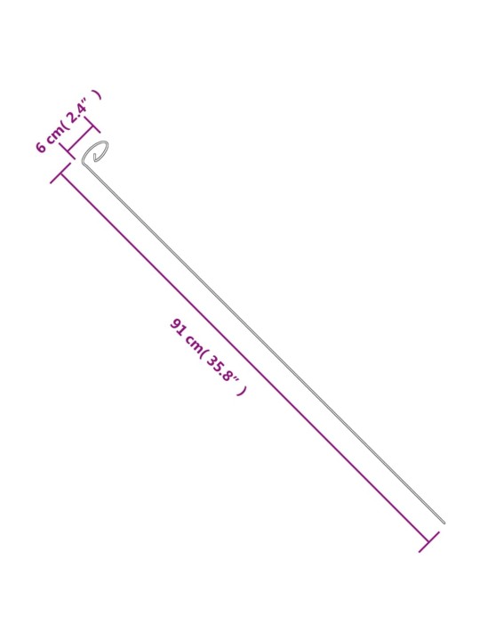 Taimetugi, 20 tk, tumeroheline, 91 cm, teras