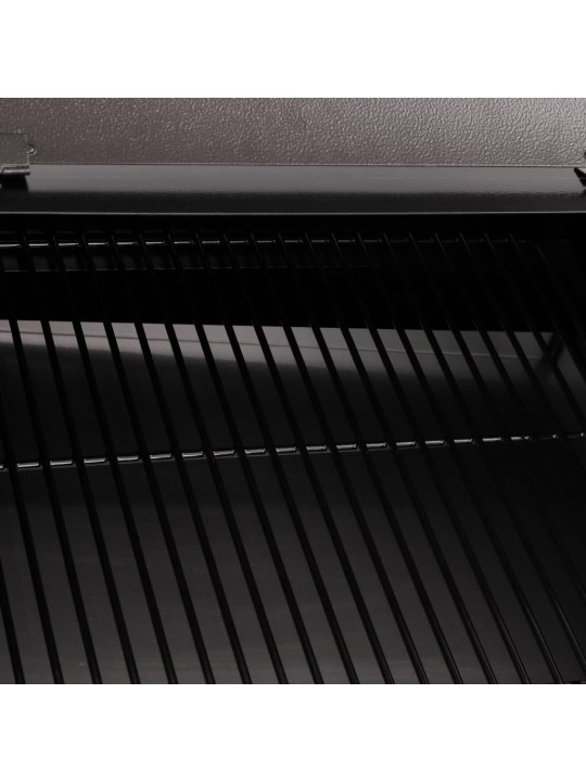 Pelletgrill alumise riiuliga, must, 94 cm, raud