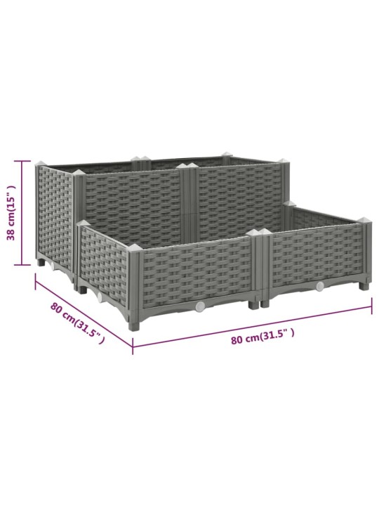 Taimekast 80 x 80 x 38 cm, polüpropüleen