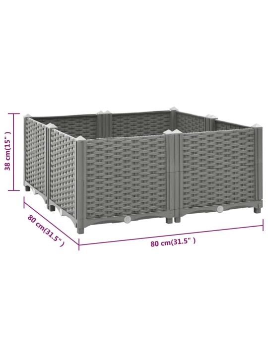 Taimekast 80 x 80 x 38 cm, polüpropüleen