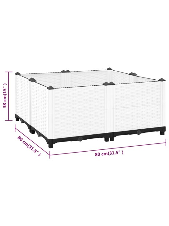 Taimekast 80 x 80 x 38 cm, polüpropüleen