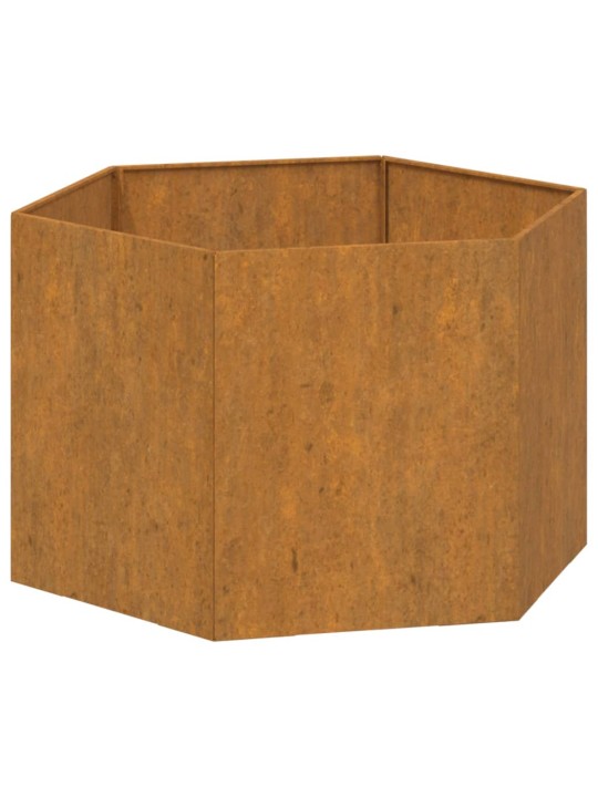 Taimekast, rooste, 60x60x45 cm, corten teras