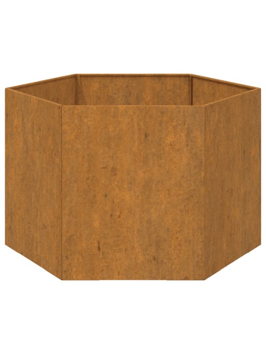 Taimekast, rooste, 60x60x45 cm, corten teras