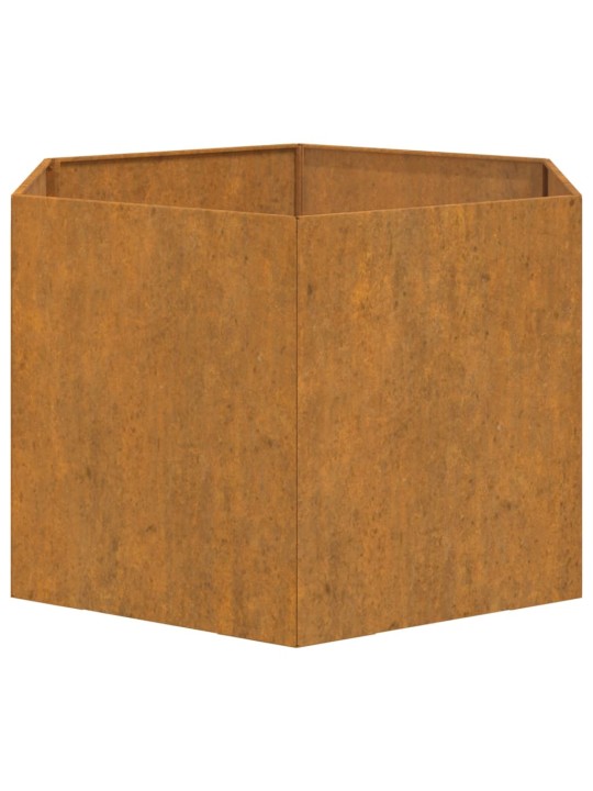 Taimekast, rooste, 60x60x45 cm, corten teras