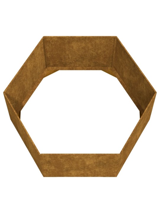 Taimekast, rooste, 90 x 90 x 45 cm, corten teras