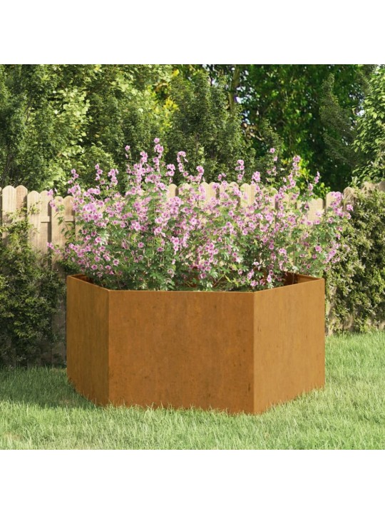 Taimekast, rooste, 90 x 90 x 45 cm, corten teras