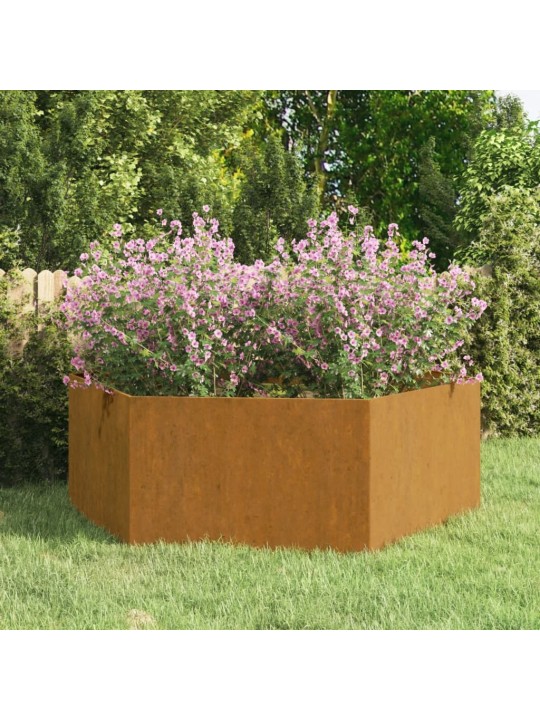 Taimekast, rooste, 138x120x45 cm, corten teras