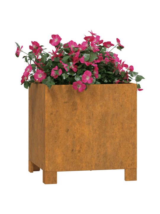 Jalgadega taimekast, rooste, 32x30x33 cm, corten teras