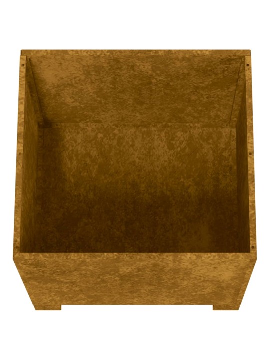 Jalgadega taimekastid, 2 tk, rooste, 42x40x43 cm, corten teras