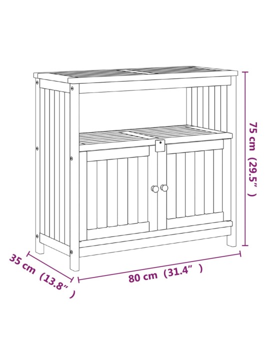 Aia konsoollaud 80x35x75 cm akaatsiapuit