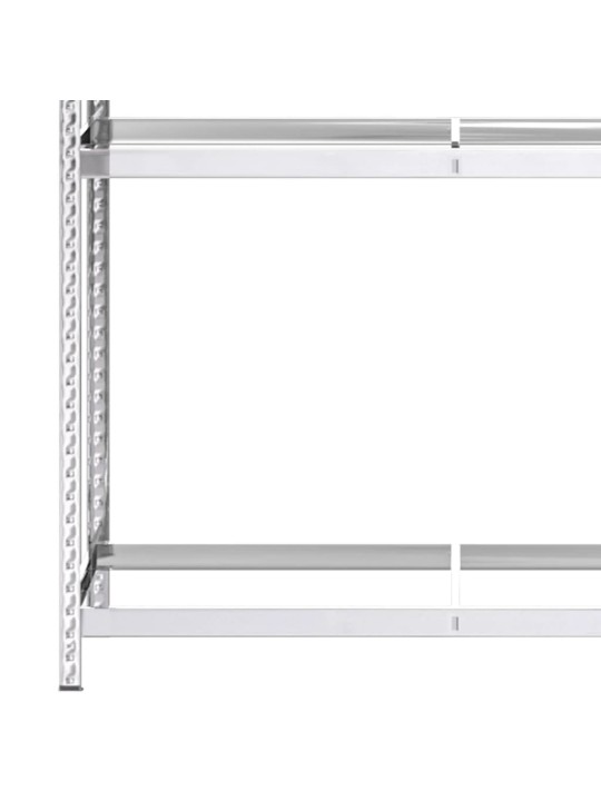 2-tasandilised rehviriiulid 3 tk, hõbedane, 110x40x180 cm teras