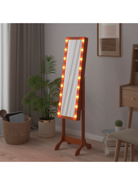 Eraldiseisev peegel LED-tuledega, 34 x 37 x 146 cm