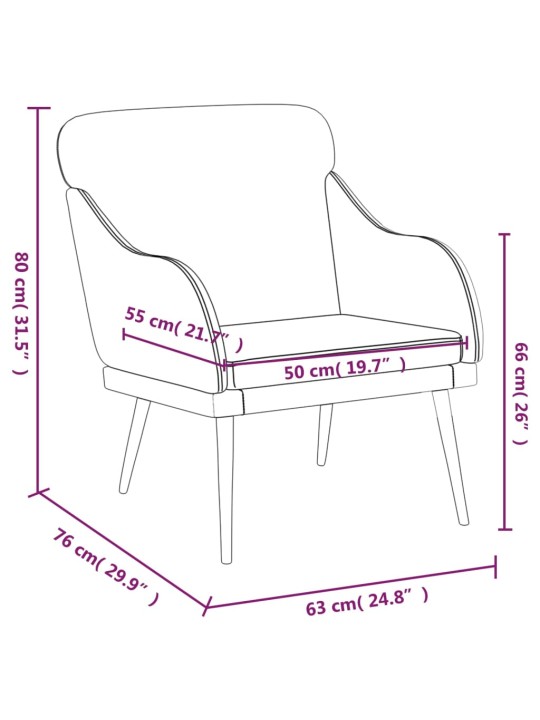 TUGITOOL, MUST, 63 X 76 X 80 CM, KUNSTNAHK