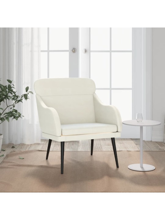 TUGITOOL, KREEMJAS, 63 X 76 X 80 CM, SAMET
